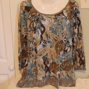 Liz and Co blouse Size large